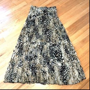 Chico’s batik maxi skirt with attached slip size 1 in brand- medium